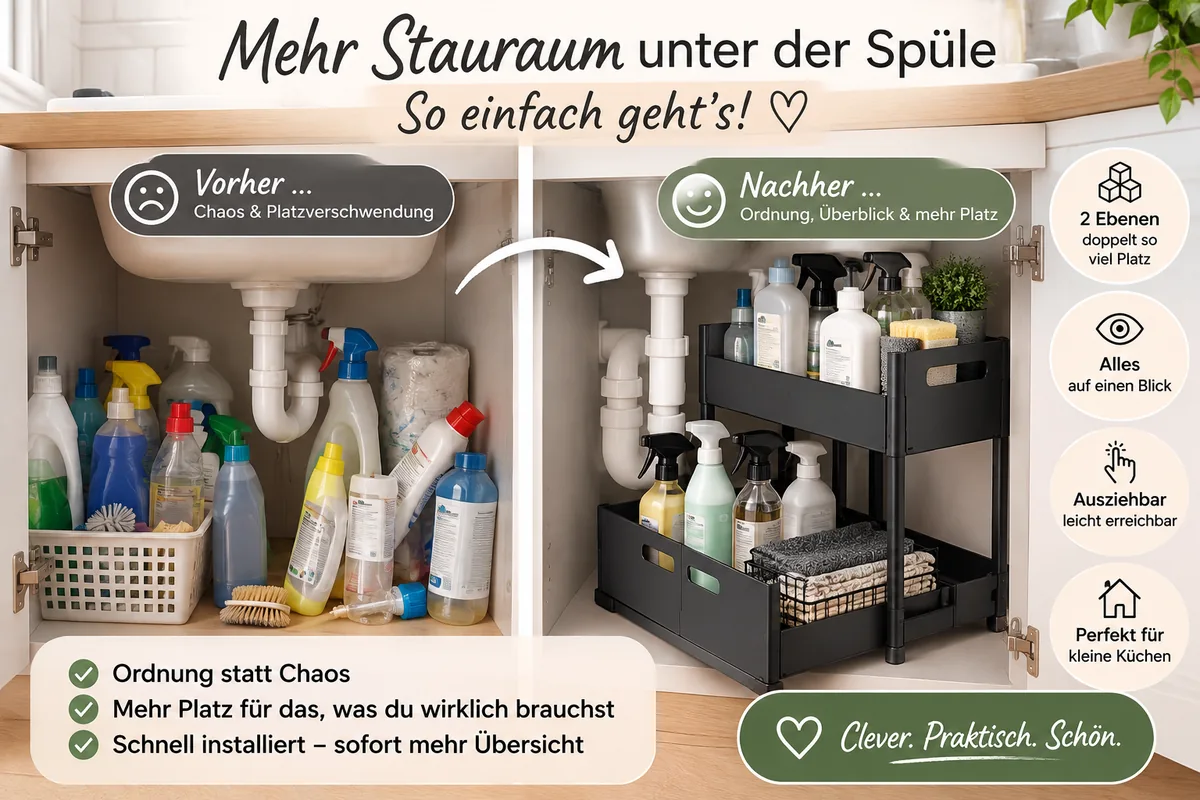 Unter-Spüle-Organizer für mehr Stauraum